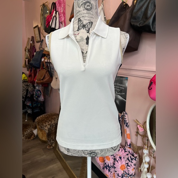 White Sleeveless Women's Top. Golf! - Picture 1 of 5